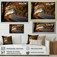 thumbnail image 4 of Designart "Forest Trail Autumn's Beauty" Landscapes Framed Wall Art - Modern Orange Road Entryway Framed Wall Art Print, 4 of 6
