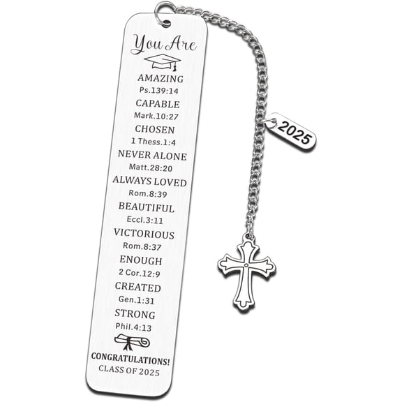 Graduation Bookmark Gifts for Her Him Class of 2025 College High School Graduation Gifts for Teen Graduation Gift 2025 Graduation Inspirational Religious Bible Verse Christian