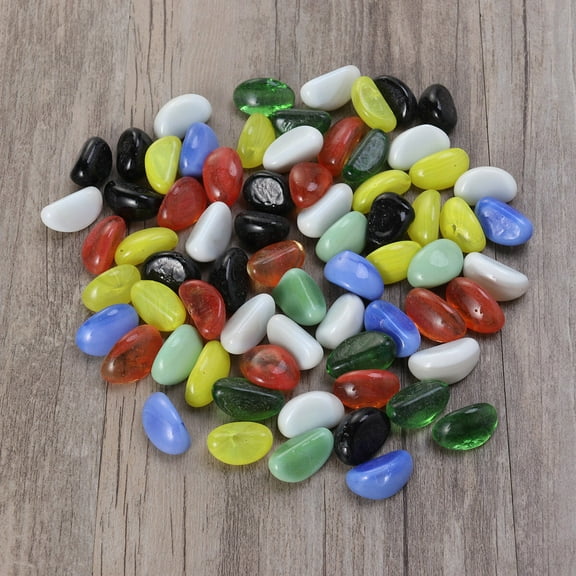 Worgeous Assorted Colorful Glass Pebbles for Aquarium and Home Decor Fun Versatile Microlandscaping Decorative Stones 1 lb