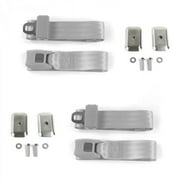 Standard 2 Point Gray & Grey Lap Bucket Seat Belt Kit with Bracketry for Ford Falcon 1964-1965 - 2 Belts