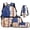 American Flag Baseball, variant on Galaxy Wolf Backpack for Boys Kids Backpack with Lunch Box Water Bottle Carrier Pencil Case 4 in 1 Set 17" Bookbag with Compartments Lightweight School Bag with Front Pocket, Purple