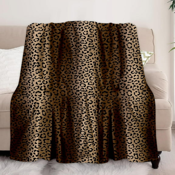Leopard Print Blanket Gifts for Women, Super Soft Flannel Fleece Cheetah Throw Blanket Gift for Birthday Christmas, Fuzzy Cozy Blankets for Couch Bed Sofa Leopard Decor 50"×60"