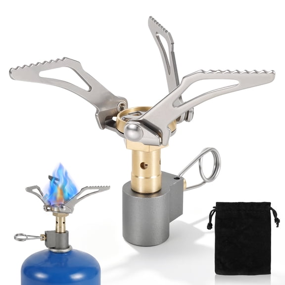 Portable Camping Stove 3000W Backpacking Gas Burner Ultralight 0.1lb Burner Stable Even Flame for Outdoor Hiking Camping