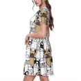 thumbnail image 2 of Disketp French Bulldog 2 para Vestido de Manga Corta para Mujeres, Vestidos de Verano para Mujeres, Casual y Holgado para la Playa, 2 of 6