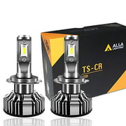Alla Lighting 10000lm Extremely Super Bright LED H7 Bulbs TS-CR Forward 6000K