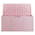 thumbnail image 3 of Alvantor Pink 75 Gallon Resin Outdoor Deck Storage Box with Wheels and Handles, 3 of 10