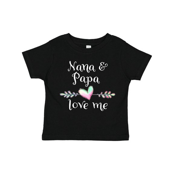 Inktastic Nana and Papa Love Me- Heart Grandchild Boys or Girls Toddler T-Shirt