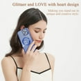 thumbnail image 5 of iPhone 13 Pro Max case, Compatible with MagSafe Luxury Glitter Bling Plating Love with Cute Heart Phone Case Full Camera Lens Protection Magnetic Case for Women Girls Back Cover(Blue), 5 of 12