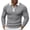 Gray, variant on Men's Vertical Ribbed Long Sleeve Zip Top, Contrast Collar Half Zip Slim Cut Stretch Knit Casual Shirt in Solid Colors