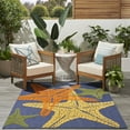 thumbnail image 3 of Nourison Aloha Indoor/Outdoor Blue Multicolor 3'6" x 5'6" Area Rug (4x6), 3 of 10