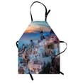 thumbnail image 1 of Landscape Apron, Touristic Houses Traditional Architecture Composition at Sunset by the Ocean, Unisex Kitchen Bib with Adjustable Neck for Cooking Gardening, Adult Size, Multicolor, by Ambesonne, 1 of 4