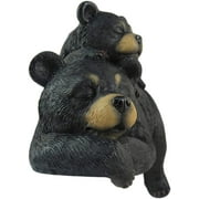 6 Black Bear Shelf Snoozers Rustic Home Office Decor Figurine
