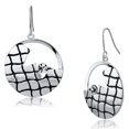 thumbnail image 1 of Alamode LO2687 Women Matte Rhodium & Rhodium Iron Earrings with Top Grade Crystal in Clear, 1 of 1