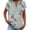 Light Blue, variant on Womens Abstract All Over Print Short Sleeve Linen Look Button Front V Neck Blouse Casual Comfortable House Dress Top