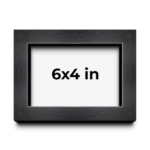 6x4 Black Shadowbox Frame - Interior Size 6x4 by 1 Inches - Made to Display Items Up To 1 Inches Deep