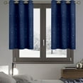 thumbnail image 6 of Beautynvta Short Curtains Half Window Curtains for Bedroom, Kitchen Window Curtains Over Sink, Energy Saving Blackout Drapes, 39.4''x51.2'', Dark Blue, 6 of 6