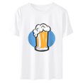 thumbnail image 4 of Blusa de mujer Oktoberfest Camiseta de cuello redondo Estampado de verano Jersey de manga corta Camiseta de mujer para hombre Tops Camisa Pompotops hfajkhk135720, 4 of 5