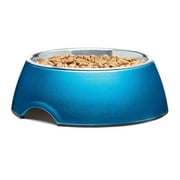 Angle View: PetEdge US9292 23 19 Zack & Zoey Shimmer Melamine Bowl, Blue - 23.5 oz