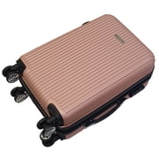 K-Cliffs 3pc Travel Luggage Set Hardside Suitcase Lightweight 3 ABS Spinner Zippers Rose Gold