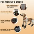 thumbnail image 4 of Unique Bargains 4pcs Dog Shoes Breathable Mesh Dog Shoes Dog Boots Paw Protectors Black Size 6 Width 2.55", 4 of 7