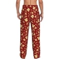 thumbnail image 2 of Bixox Men's Golden Squirrels Holiday Patterned Pajama Pants with Pockets Lounge Clothes for Home, 2 of 5
