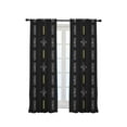 thumbnail image 3 of 3S Brother's Home Décor Curtains BOHO Design Set of 2 Panels Velvet Look Hanging Back Tap and Rod Pocket Décor Nursery Room Bedroom Kitchen Window - Made in Turkey 37Black (52"Wx95"L), 3 of 6