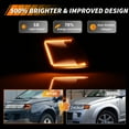 thumbnail image 4 of 2PCS Smoked Lens Front Corner Parking Light Side Marker Light Turn Signal Light Turn Warning Light with Amber Full LED For 2002 2003 2004 2005 Saturn Vue, 4 of 6