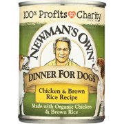 NEWMANS OWN ORGANIC, DOG CAN CHCKN BRN RICE ORG3, 12.7 OZ