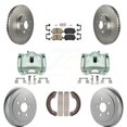 thumbnail image 1 of Transit Auto Front Rear Disc Brake Caliper Coated Rotors Drums Ceramic Pads Kit (8Pc) for Car Toyota Corolla KCG-101373N, 1 of 11