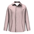thumbnail image 6 of Long Sleeve Dress Shirts For Men Solid Lapel Collar Button Front Shirts Business Casual Fall Work Tops Abundant Color Choices, 6 of 6