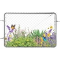 thumbnail image 1 of Chain Link Fence Gate x in Adjustable Chain Link Fence Panel Fit .ft (W) x ft (H) Garden Fence Gate Opening Fencing Gate with Plastic Coating for Farm Posts Not I, 1 of 10
