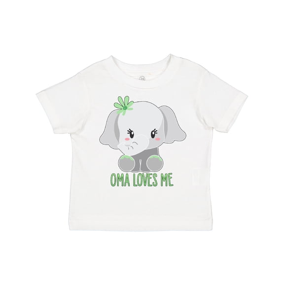 Inktastic Oma Loves Me- cute elephant Boys or Girls Toddler T-Shirt
