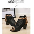 thumbnail image 4 of Phenofice 1 Pair Leopard Print High Heel Sandals Classic Design Easy to Pair with Clothes, 4 of 8