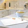 thumbnail image 6 of White Dish Drying Mat 16x18 Absorbent Microfiber Draining Rack Pad for Kitchen Counter Sink, 6 of 8