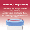 thumbnail image 5 of Dealmed Specimen Container with Screw on Leak Resistant Lid | Non-Sterile Single Use Cup | 4 oz. (Pack of 10), 5 of 7
