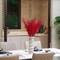 thumbnail image 3 of Ramo de flores artificiales de 50 cm de largo, ramo de jazmín de invierno falso para hotel, escenario, banquete, hogar, oficina, cocina, baño, boda, fiesta, decoración de bricolaje (rojo) Sincero Hogar, 3 of 7