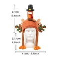 thumbnail image 6 of Adult Thanksgiving Turkey Hat Cartoon Plush Headwear Holiday Party Cap for Men Women One Size, 6 of 7