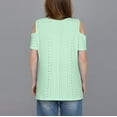 thumbnail image 4 of bnaln Summer Tops for Women Sale Sexy Cold Shoulder T-Shirts 2025 Trendy Eyelet Hollow Out V Neck Short Sleeve Tunic Shirts Loose Casual Flowy Blouse Plus Size Tees Y2K Going Out Tops, 4 of 7