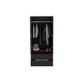 thumbnail image 3 of Pemberly Row Contemporary Engineered Wood Armoire with 2-Drawers in Black, 3 of 5