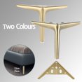 thumbnail image 2 of 4PCS Triangle Metal Furniture Legs, Modern Style Steel Furniture Feet DIY Replacement For Sofa, Coffee Table, Cabinet, Cupboard, Chair, End Table -15cm 6inch-brushed gold, 2 of 5