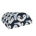 thumbnail image 1 of Penguin Foot Rest, Animal Print Themed Continuous Pattern with Birds, Non-Slip Backing Adjustable Ergonomic Memory Foam Leg Support for Office, Slate Blue Pale Blue, by Ambesonne, 1 of 5