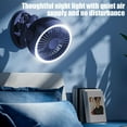 thumbnail image 5 of ​​Rechargeable Desk Fan With 3 Speeds USB Clip On Fan 7-Inch Portable Cooling Fan Night Light Function Vertical Base For Office​​, 5 of 6