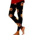 thumbnail image 2 of Sixuan Halloween Leggings for Women, Dress Womens Fall Fashion 2024, Women Soft Pumpkin Head Stripes Print Legging Slim Yoga Fitness Running, 2 of 4