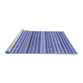 thumbnail image 2 of Ahgly Company Machine Washable Indoor Square Abstract Blue Modern Area Rugs, 7' Square, 2 of 4