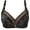 Black, variant on Brilliant Womens Bralette Woman's Fashion Plus Size Wire Free Comfortable Push Up Bra Underwear