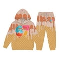thumbnail image 5 of Angala Boys Ice Print Sweatsuit 2Pcs Clothing Sets Cute Preppy Ice Print Drip Baseball Hoodie And Pants Cute Cozy Children Dailywear 12-13 Years, 5 of 6