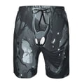 thumbnail image 3 of Cauagu Forest Black Ghost Warrior Print Men's Swim Trunks,Hawaiian Bathing Suit Swimsuits Beach Shorts with Pockets for Men Quick Dry Swimming Board Shorts-Small, 3 of 6