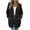 Black, variant on Vivianyo HD Women's Solid Long Sleeve Open Front Cardigan with Pockets, Fall Loose Mid Length Sweater Coat for Women, Womens Outerwear for Daily Errands and Casual Meetups, Size S-2XL