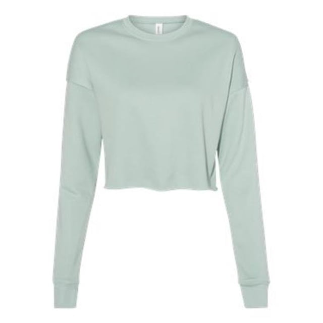 Bella Plus Canvas B53205256 Womens Cropped Crew Fleece, Dusty Blue - Extra Large