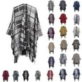 thumbnail image 3 of DailyTrove Women's Plaid Fringe Poncho, Versatile Outerwear for Year-Round Layering & Casual Outings for women, 3 of 3